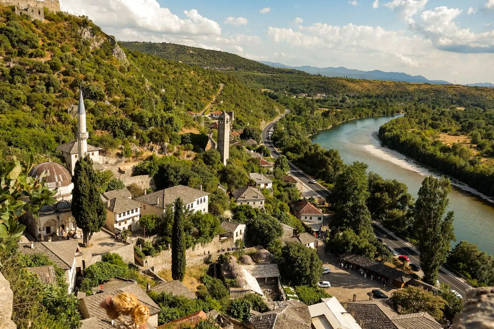Berat's hillside buildings above the Osum River
