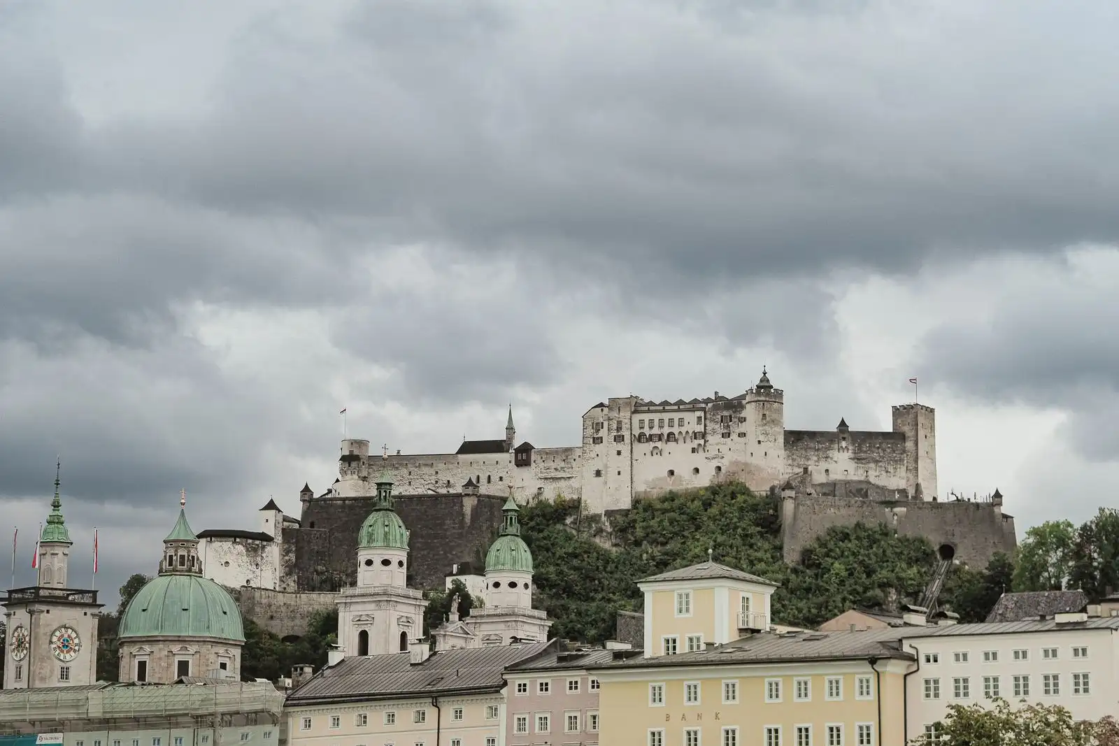 Hohensalzburg Fortress above Salzburg's historic buildings