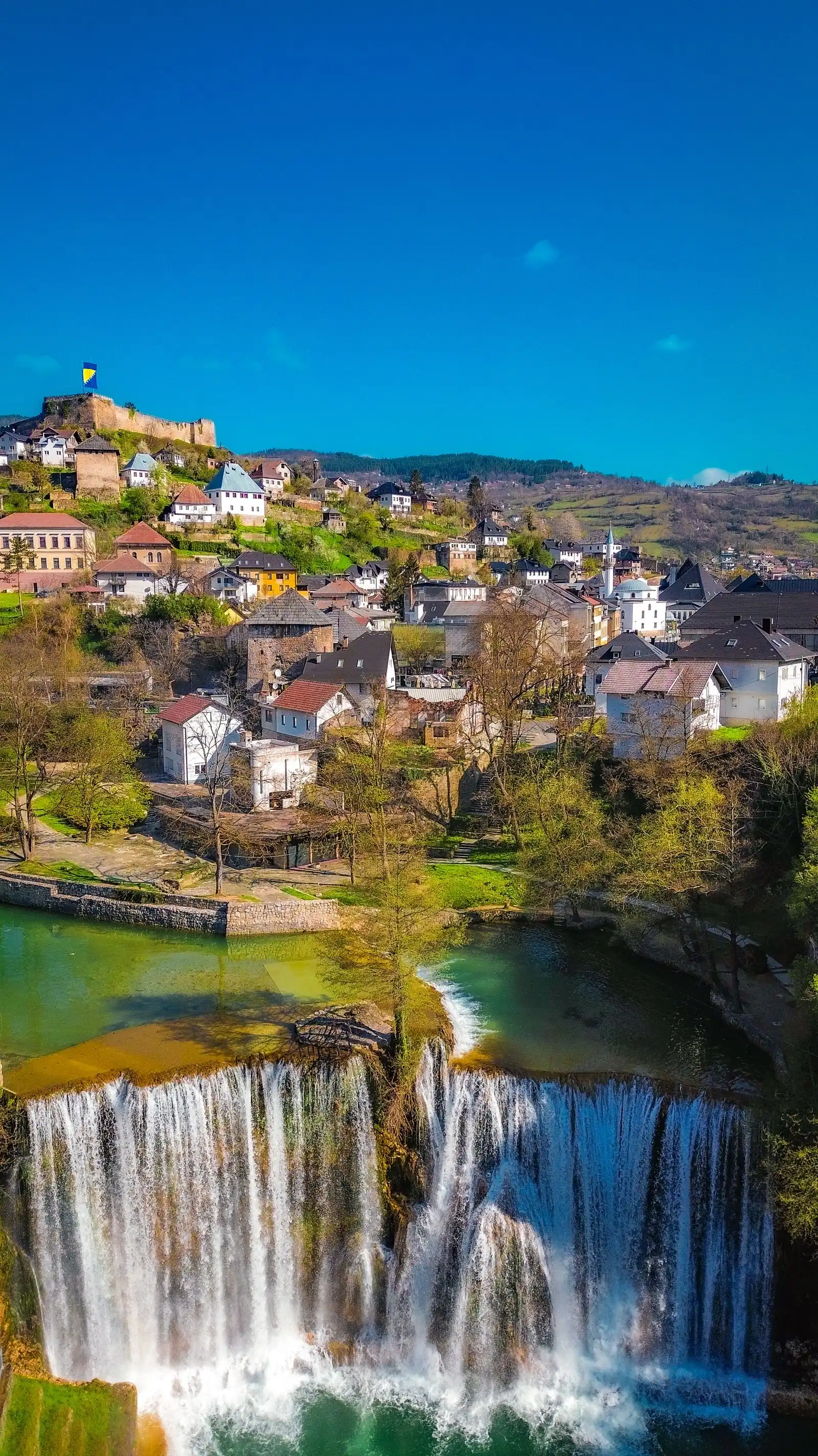 Pliva Waterfall in Jajce