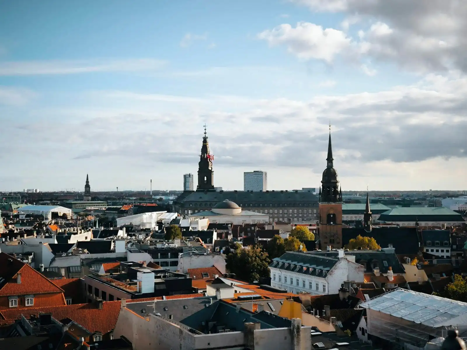 Copenhagen's rooftops, domes and church spires