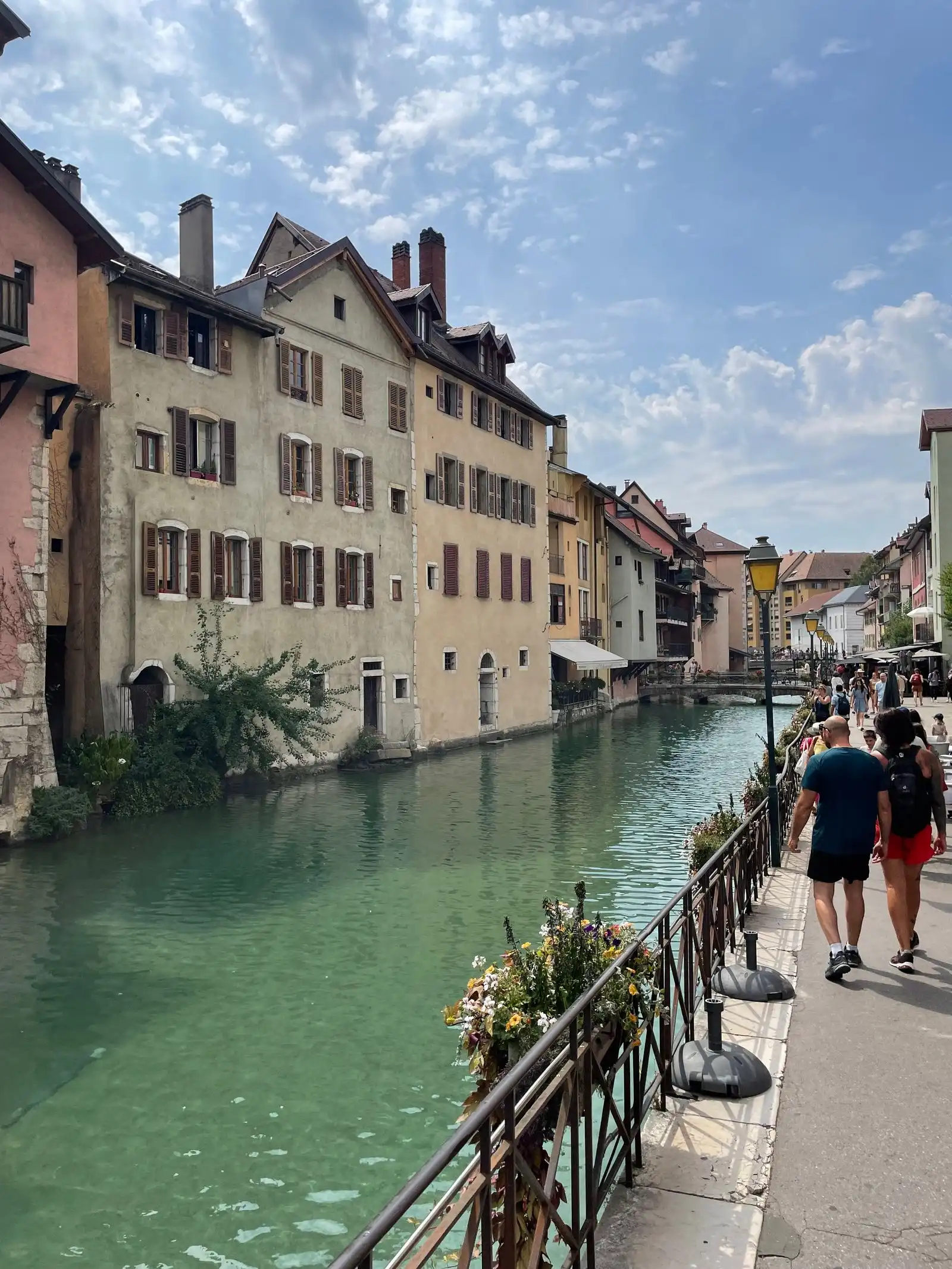 A canal between old town houses in Annecy