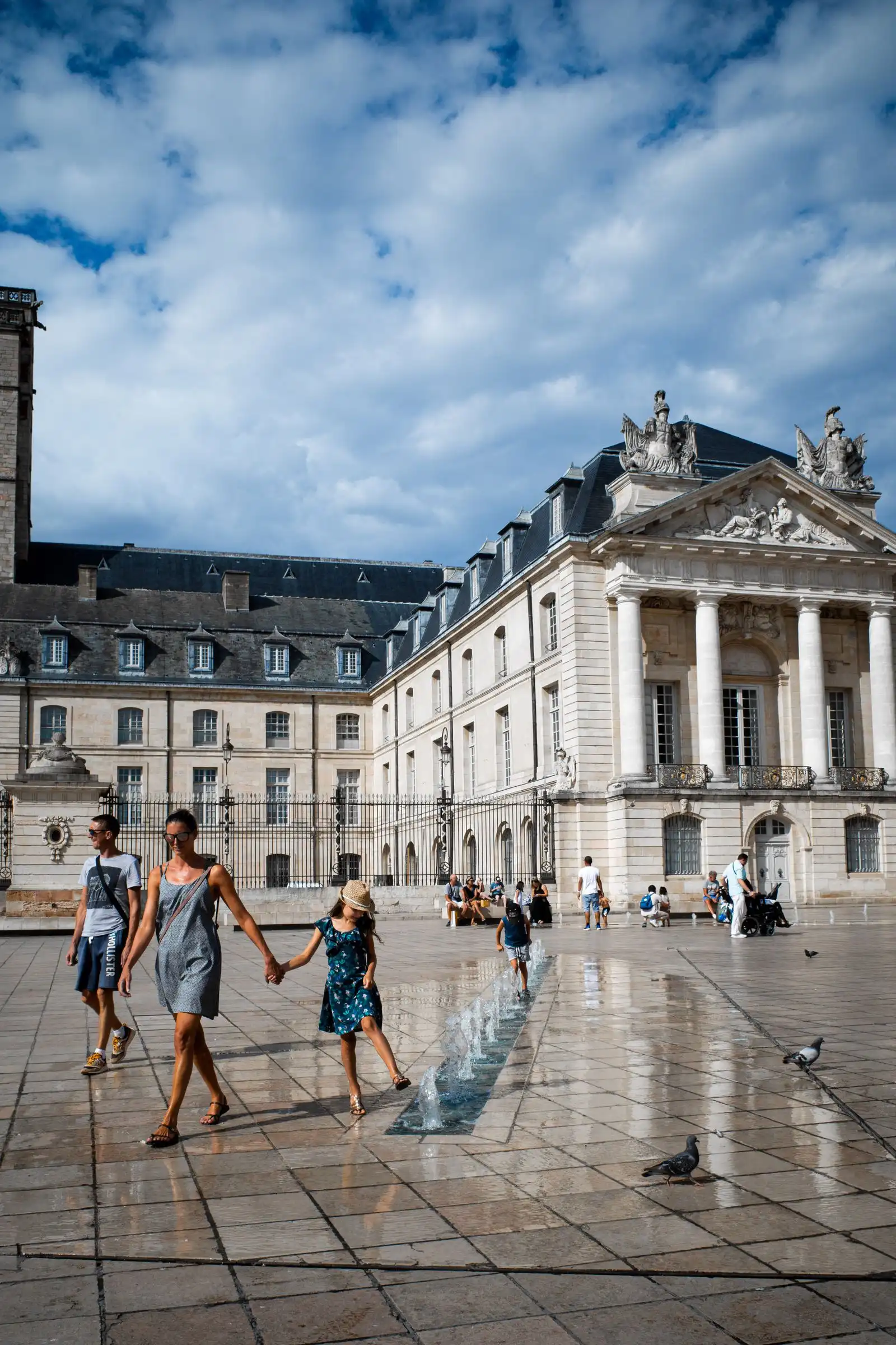 Historic buildings on a square in Dijon