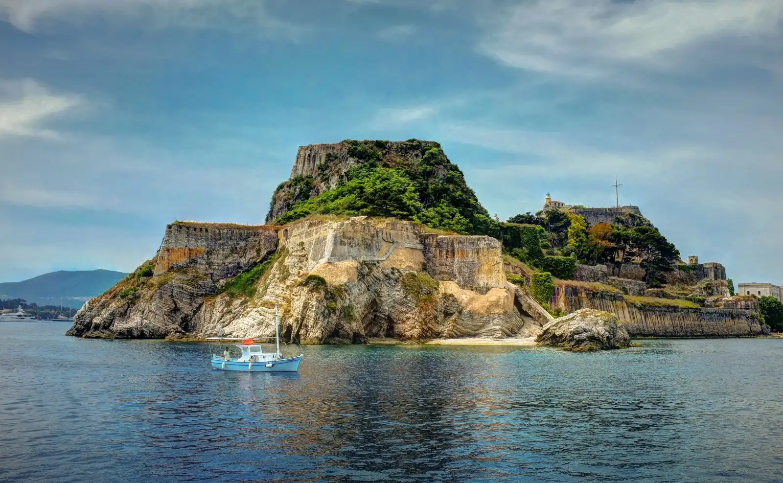 Corfu's Old Fortress above the sea