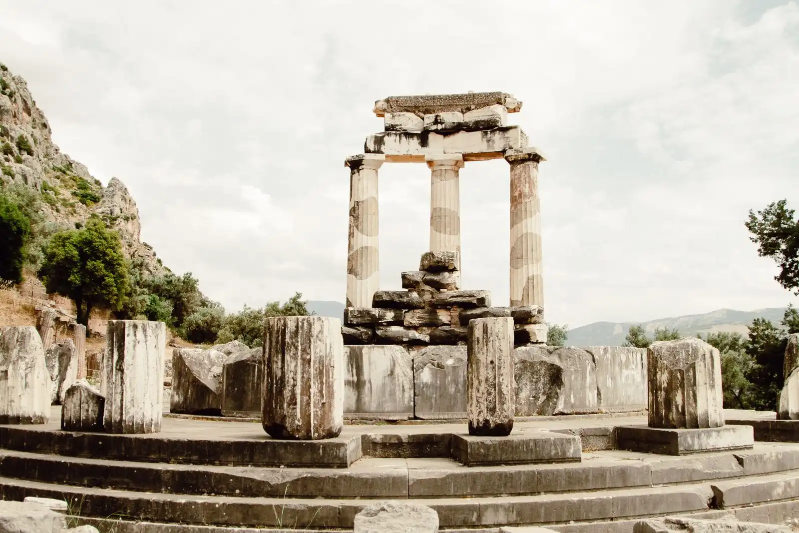 The remaining columns of the Tholos at Delphi