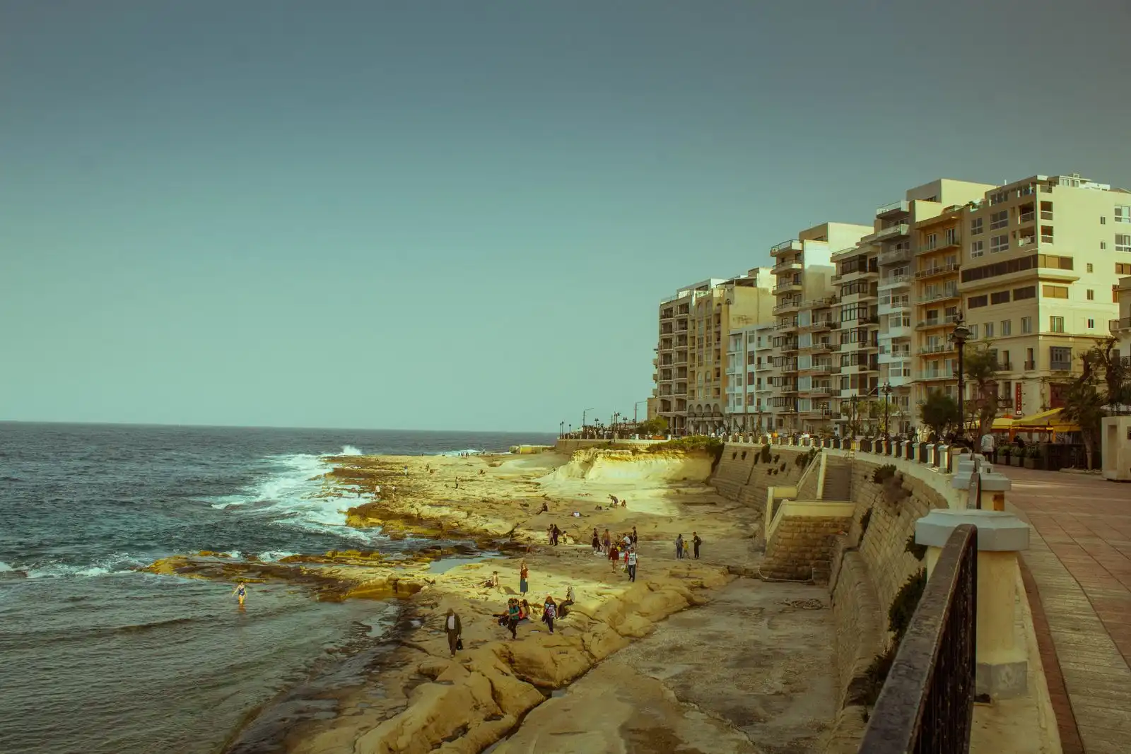 Sliema's coastal promenade and seafront apartments