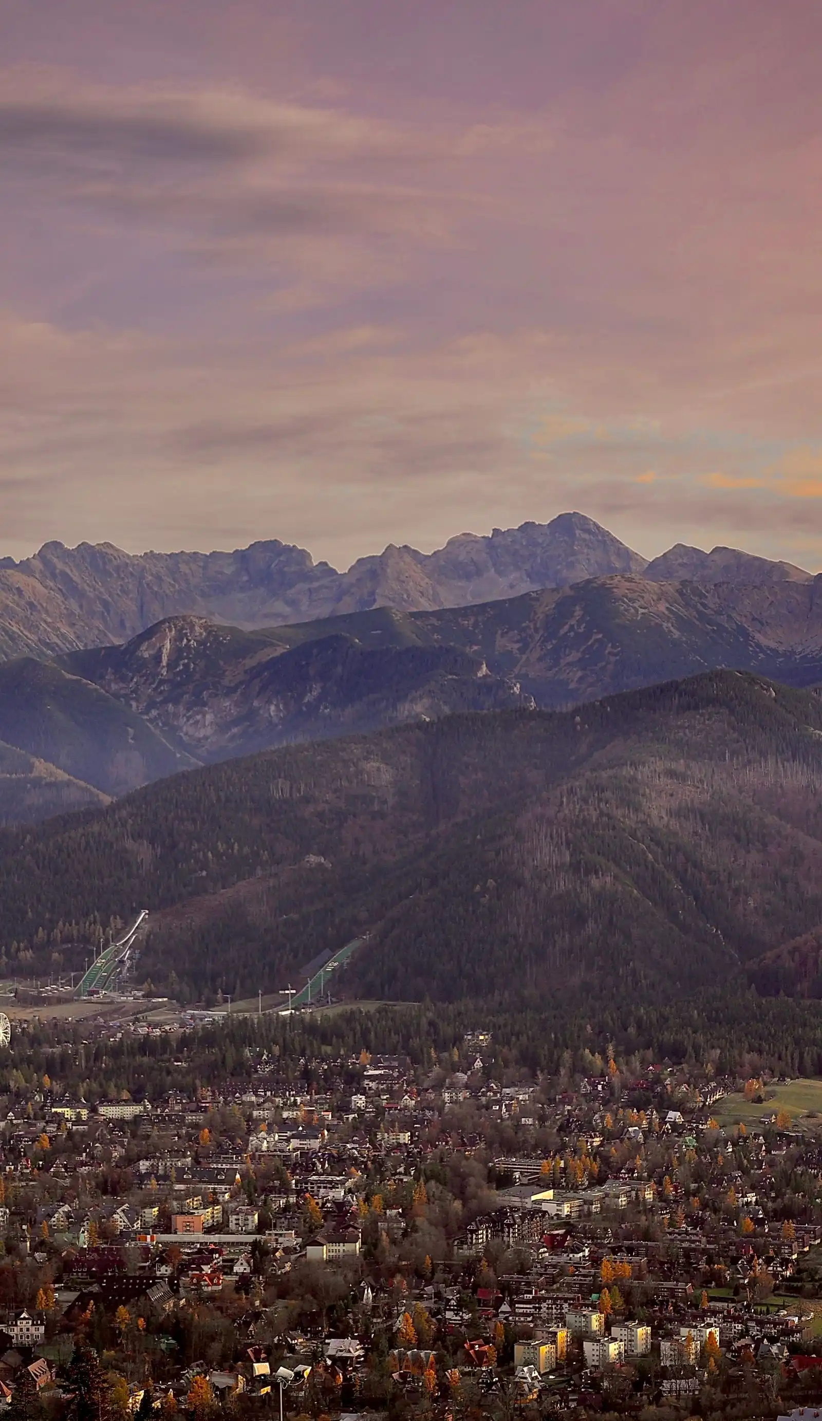 Ridges of the Tatra Mountains near Zakopane