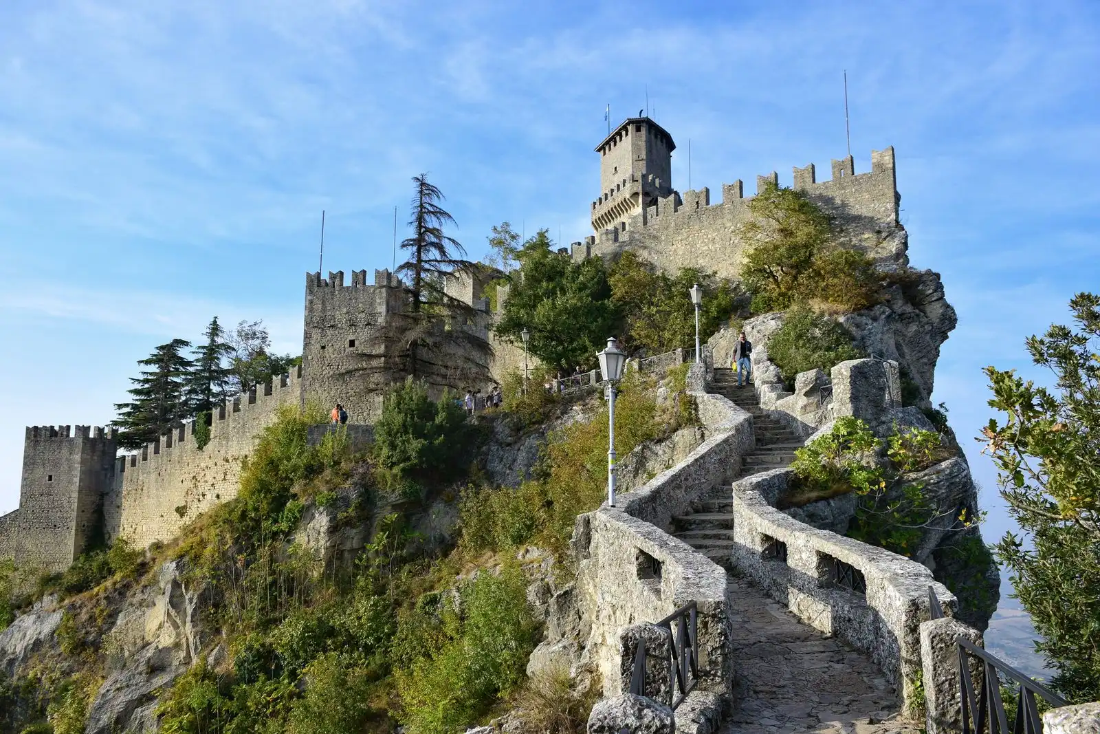 Guaita fortress above the hills of San Marino