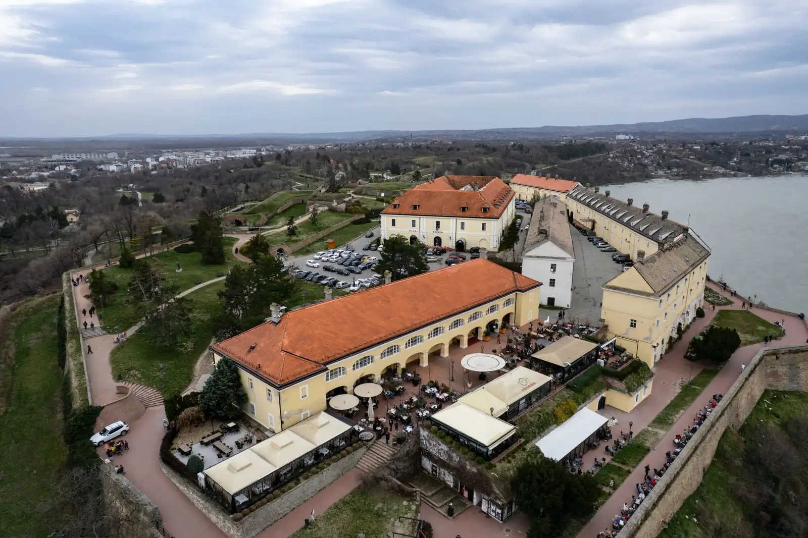 Petrovaradin Fortress beside the Danube in Novi Sad