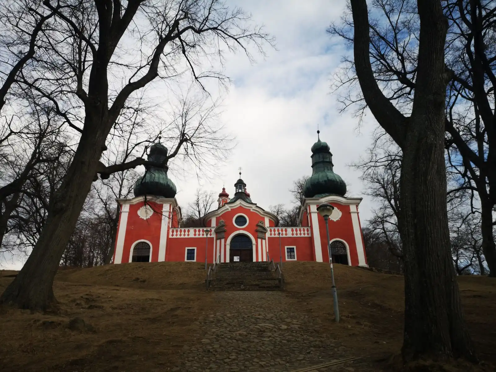 The Calvary church on a hill in Banská Štiavnica