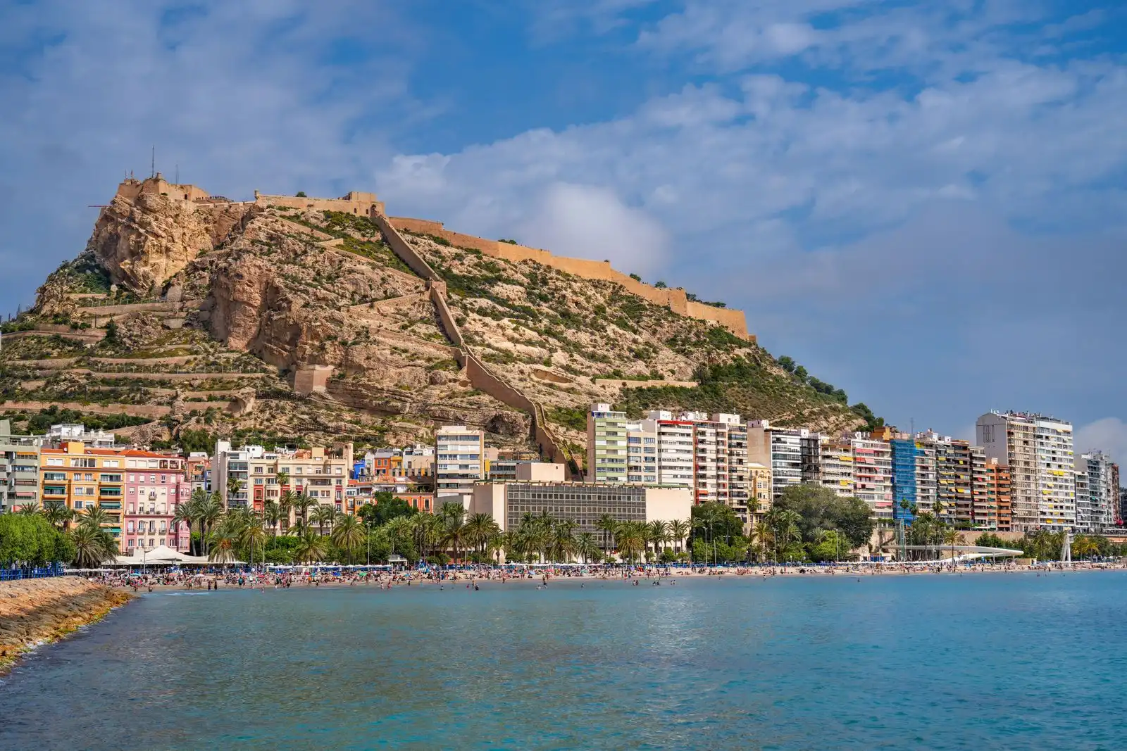 Alicante's coastline below Santa Bárbara Castle