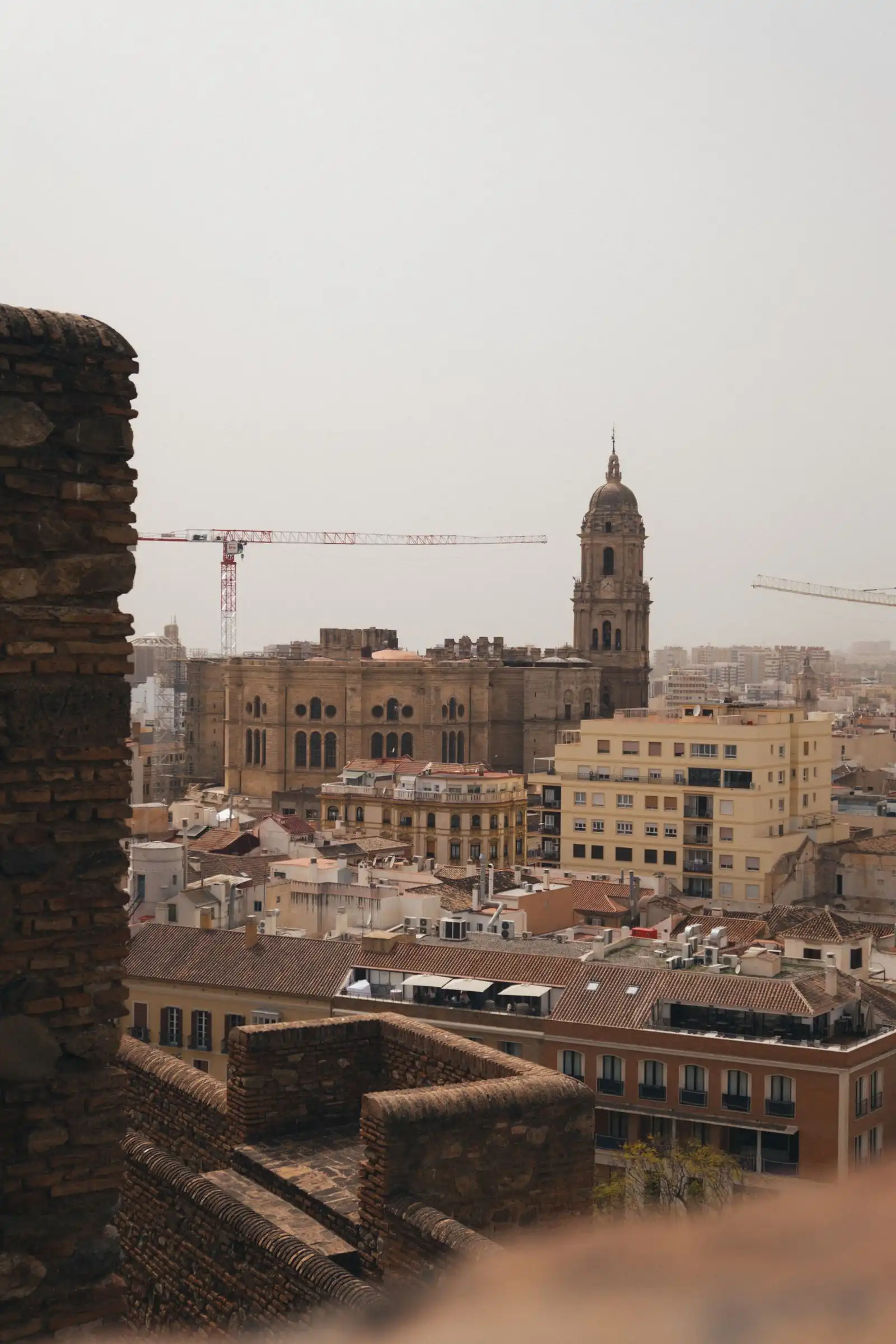 Málaga's cathedral rises above the city's rooftops