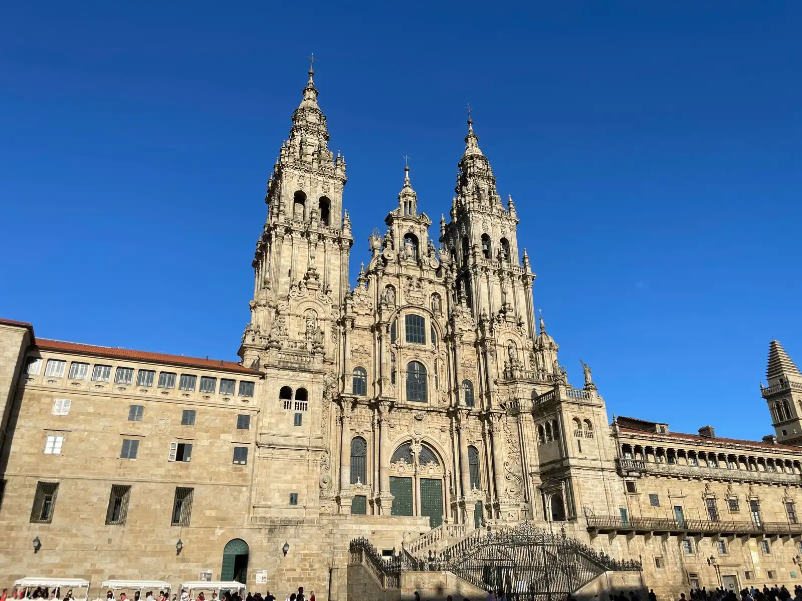 The cathedral towers above Santiago de Compostela's rooftops