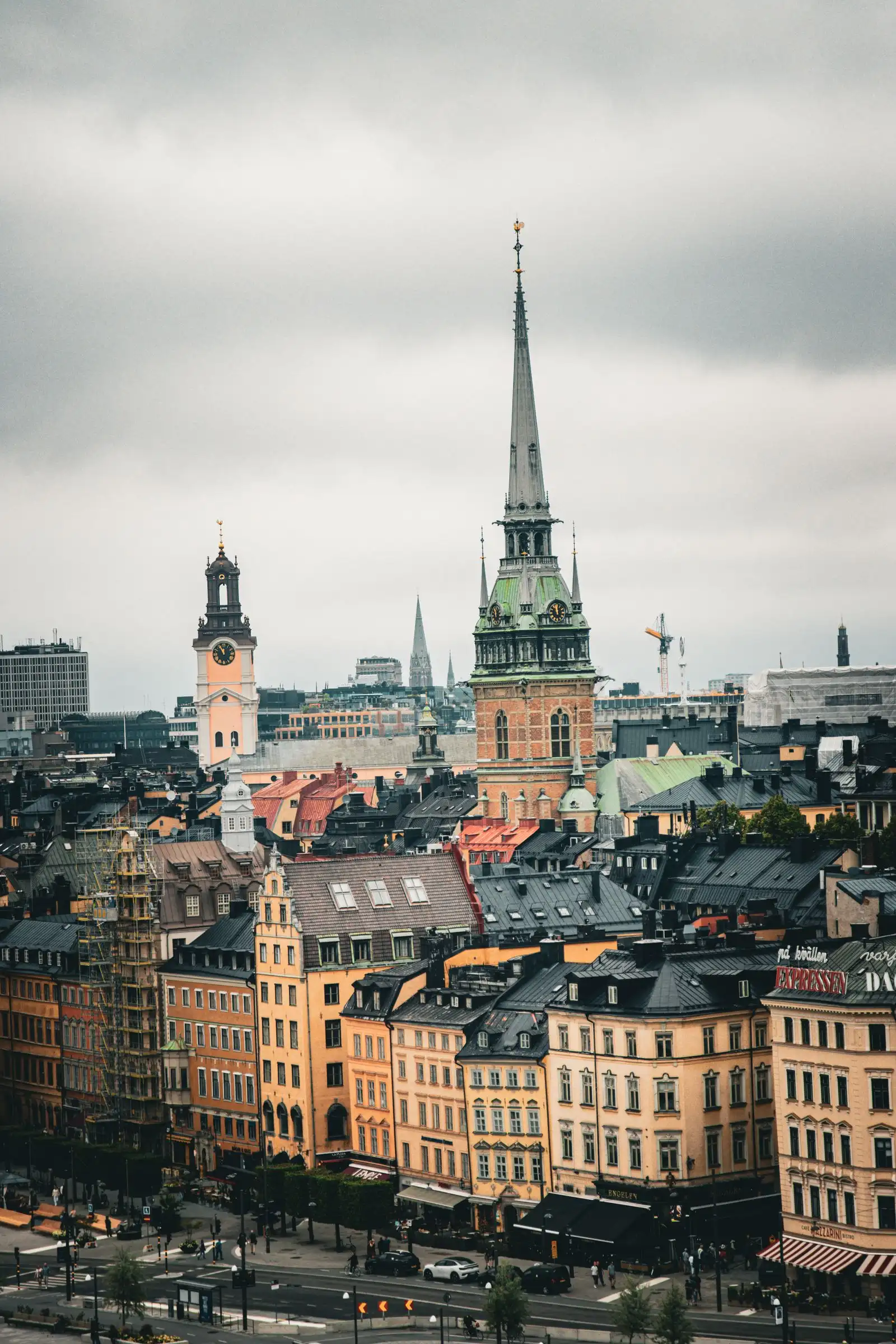 Stockholm's historic buildings and church spires
