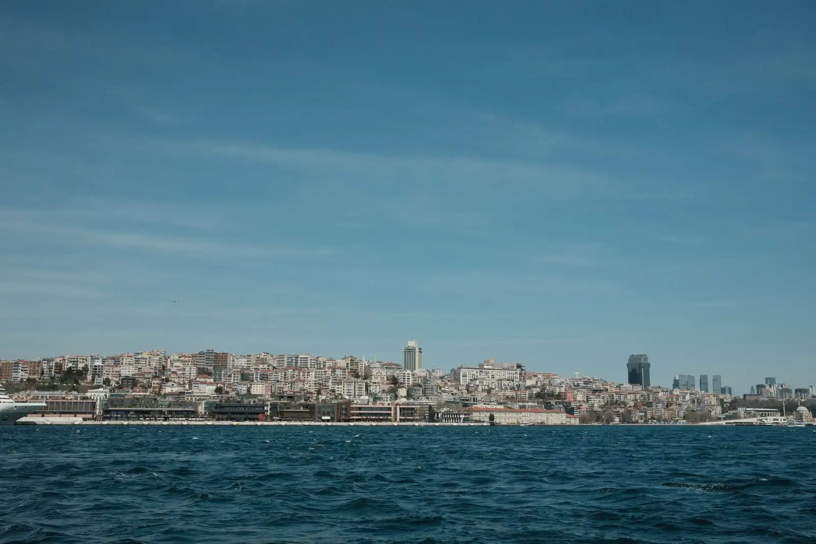 Istanbul's waterfront and skyline across the Bosphorus