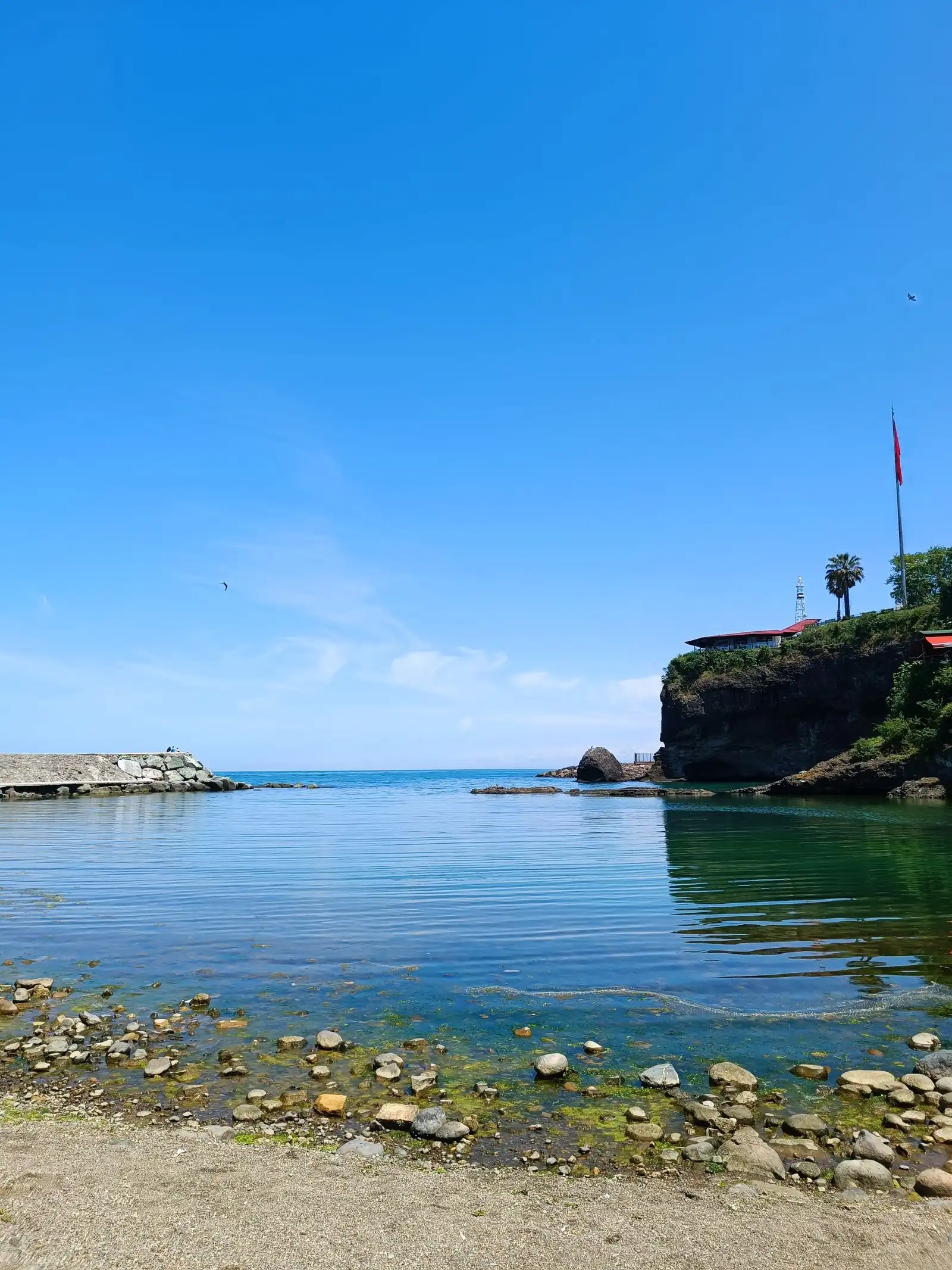 A coastal view of the Black Sea at Trabzon