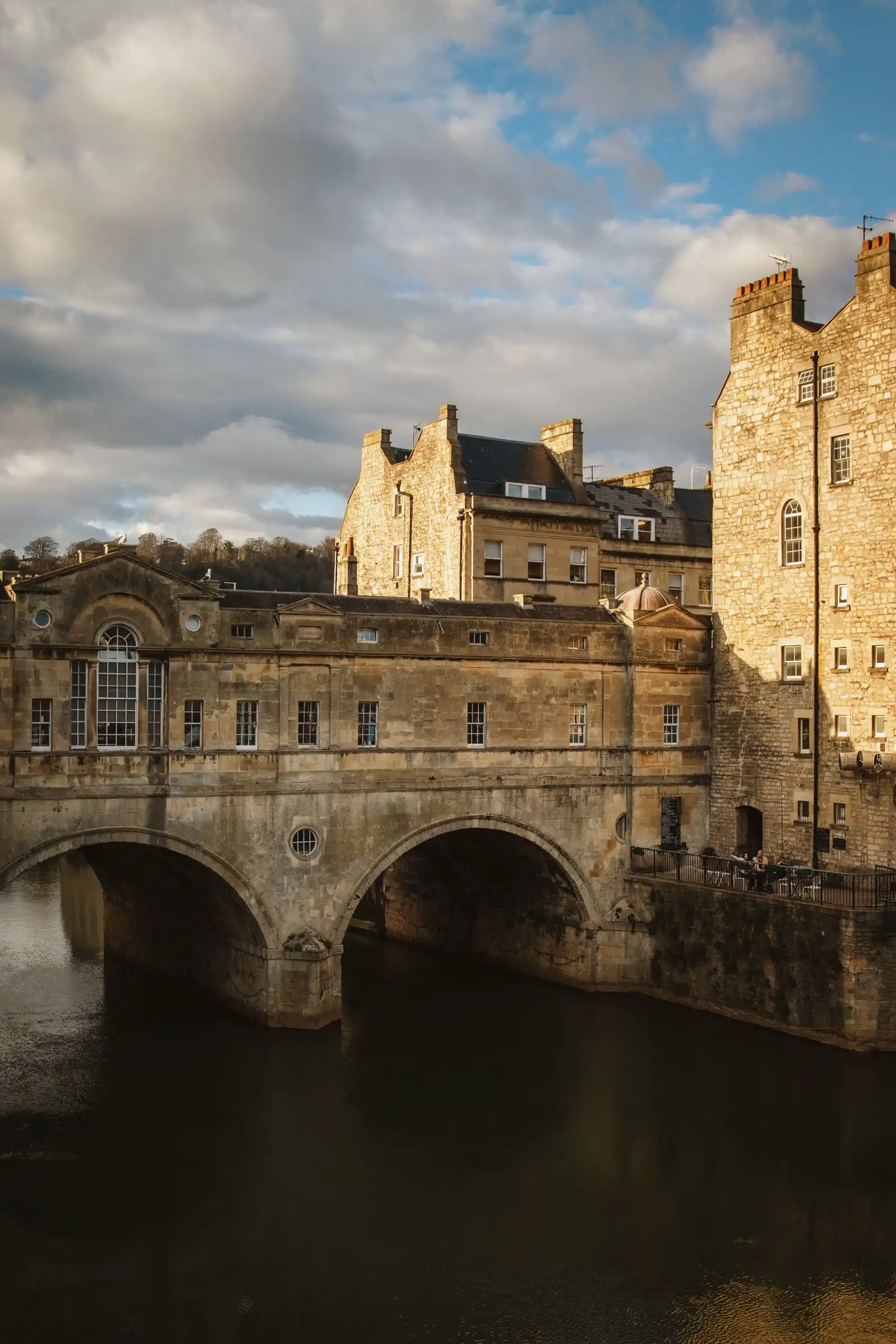 Pulteney Bridge above the river in Bath