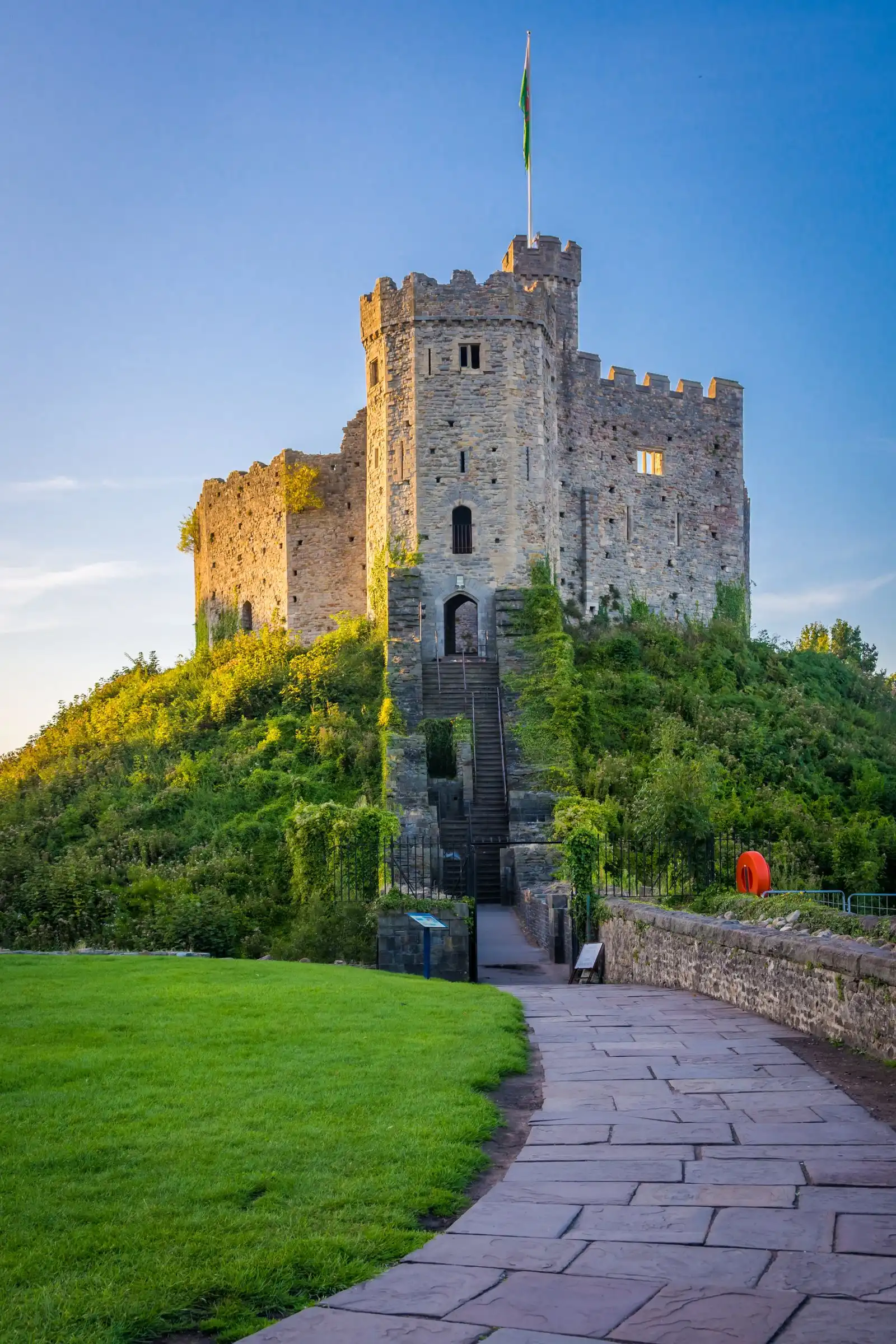 The stone keep at Cardiff Castle