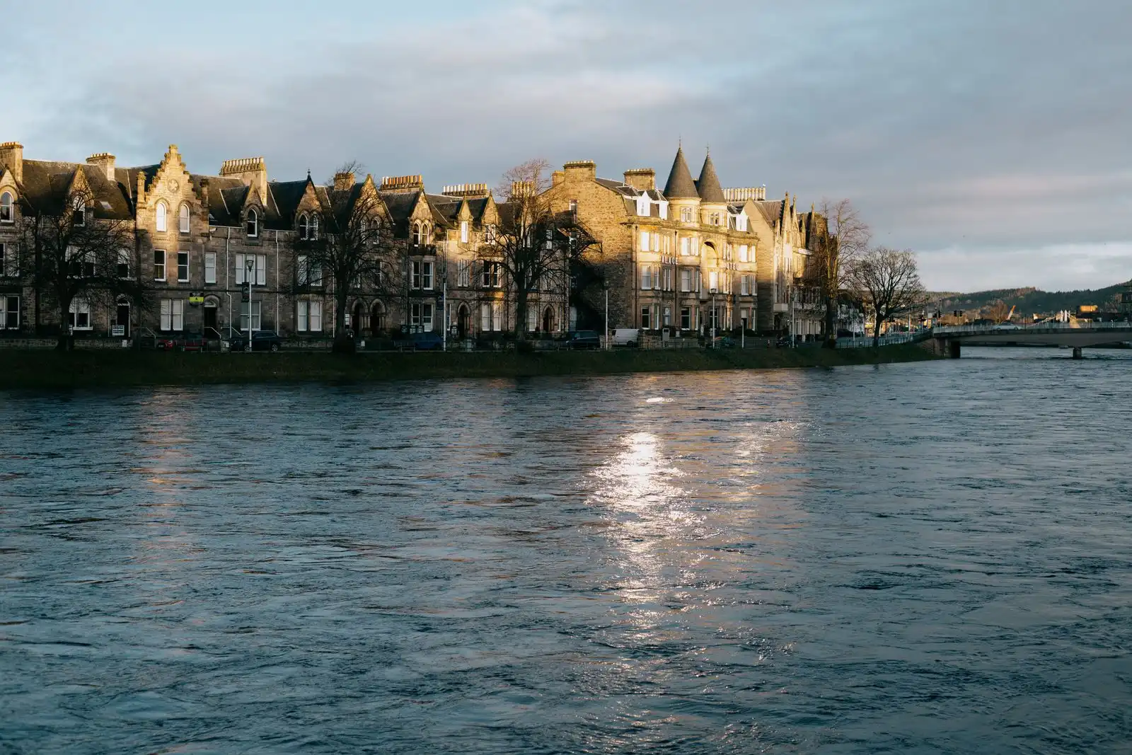 Riverside buildings along the River Ness in Inverness